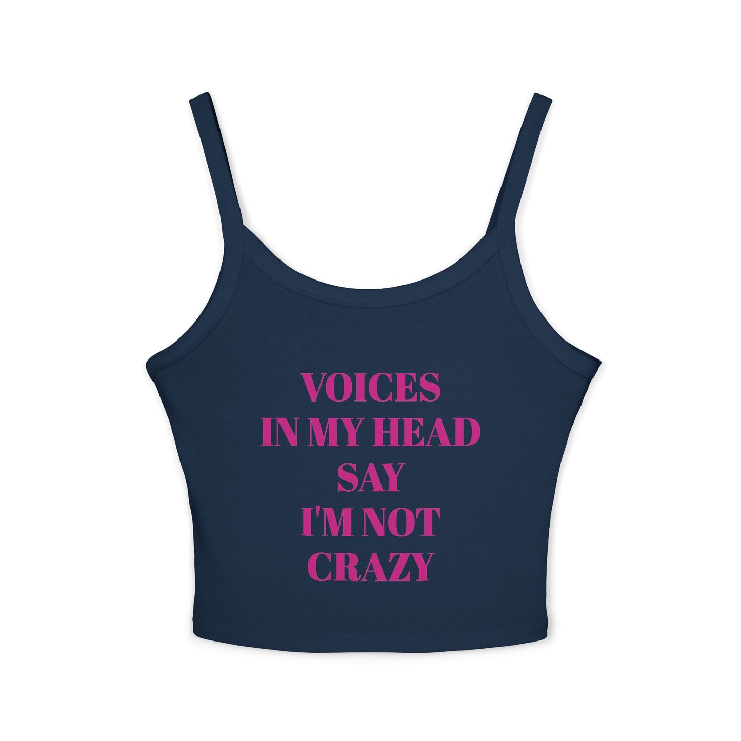 Copy of Voices in My Head Women's Spaghetti Strap Tank Top, Funny Summer Shirt, Gift for Friends, Music Festivals, Mental Health Awareness