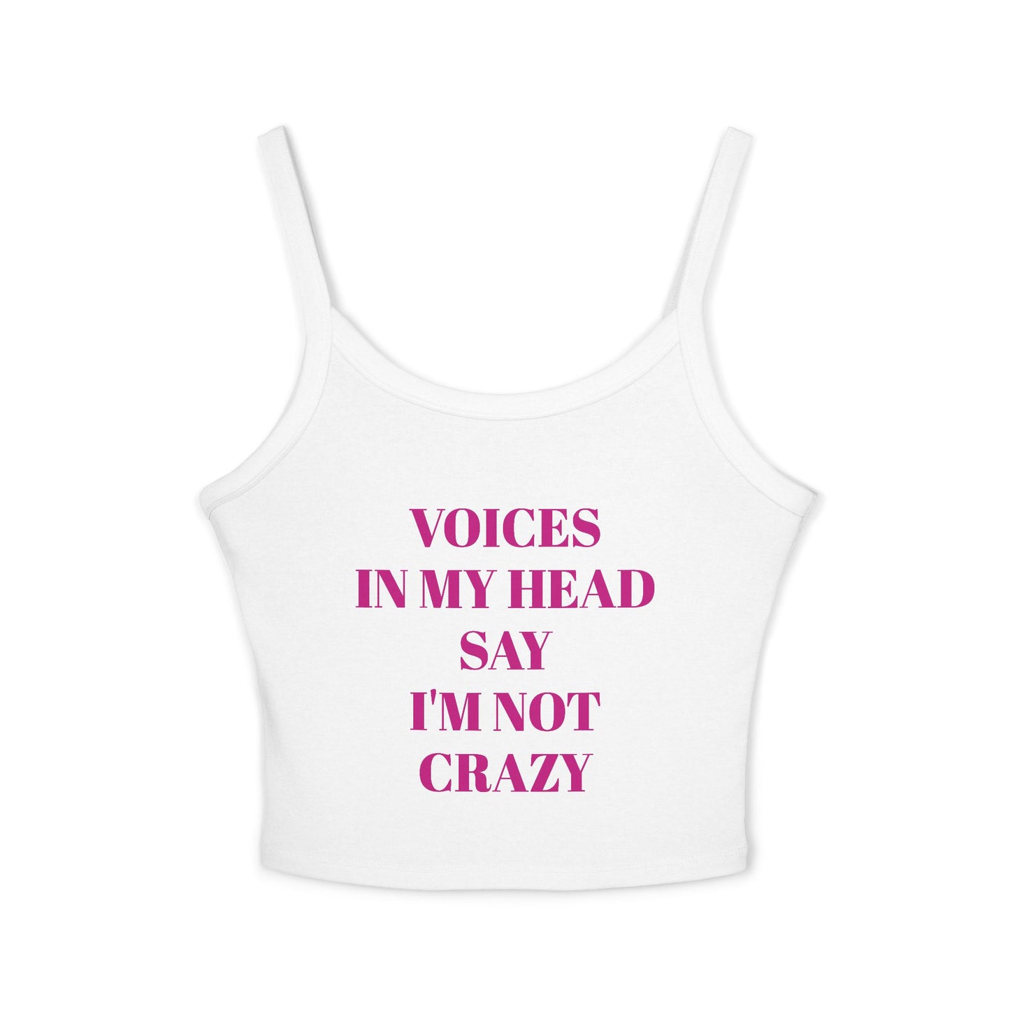 Copy of Voices in My Head Women's Spaghetti Strap Tank Top, Funny Summer Shirt, Gift for Friends, Music Festivals, Mental Health Awareness