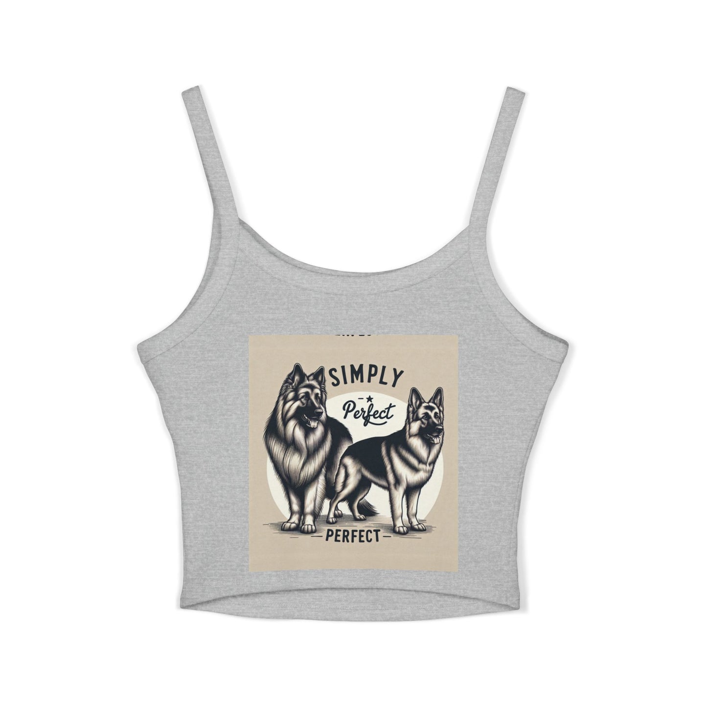 Simply Perfect Women's Spaghetti Strap Tank Top with Dog Design