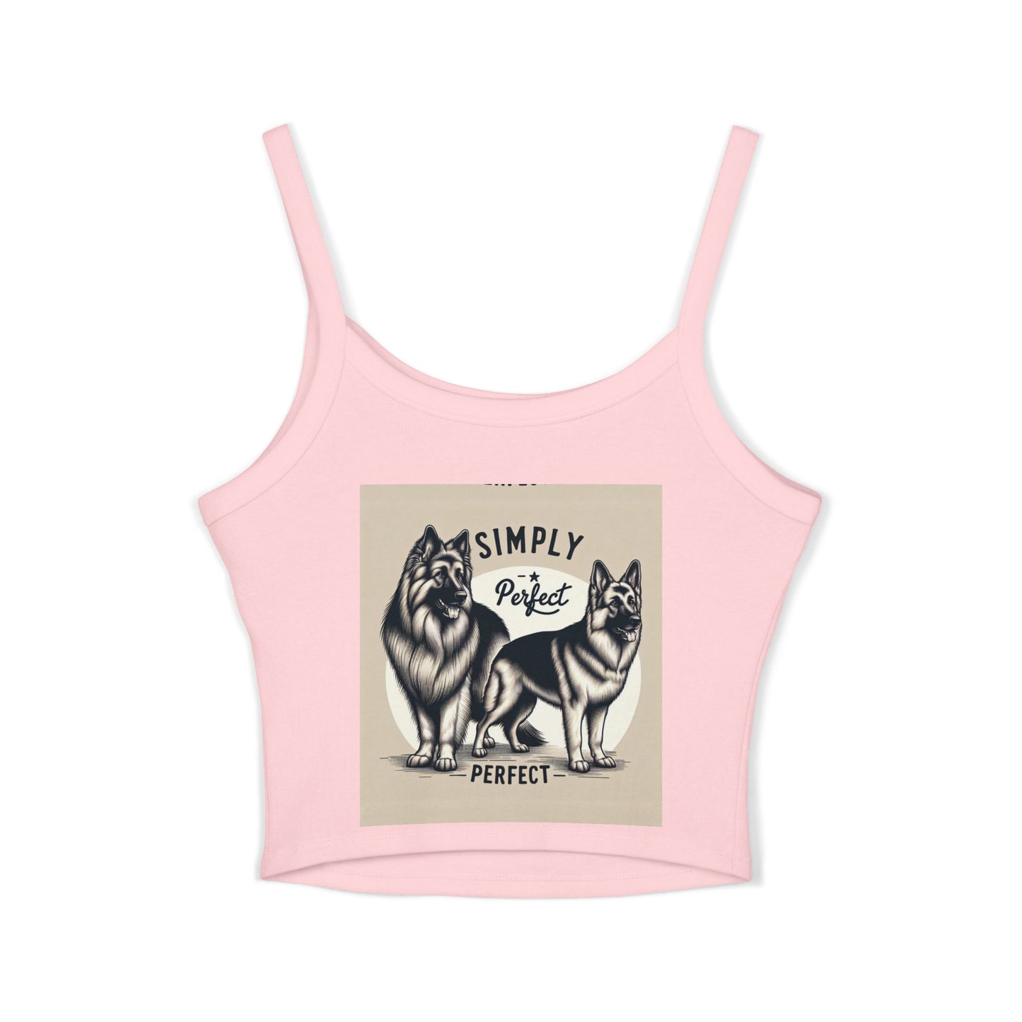 Simply Perfect Women's Spaghetti Strap Tank Top with Dog Design
