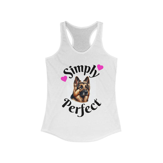 Simply Perfect Dog Lover's Racerback Tank Top, Pet Lover Gift, Casual Wear, Summer Top, Outdoor Activities, Dog Mom Shirt