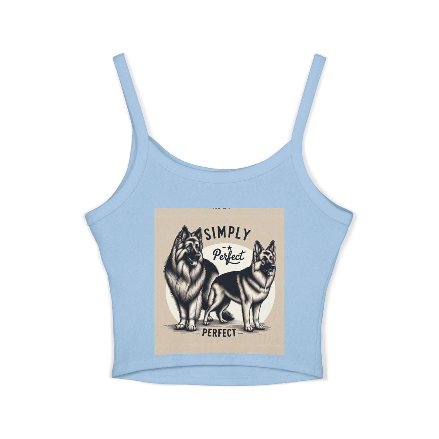Simply Perfect Women's Spaghetti Strap Tank Top with Dog Design
