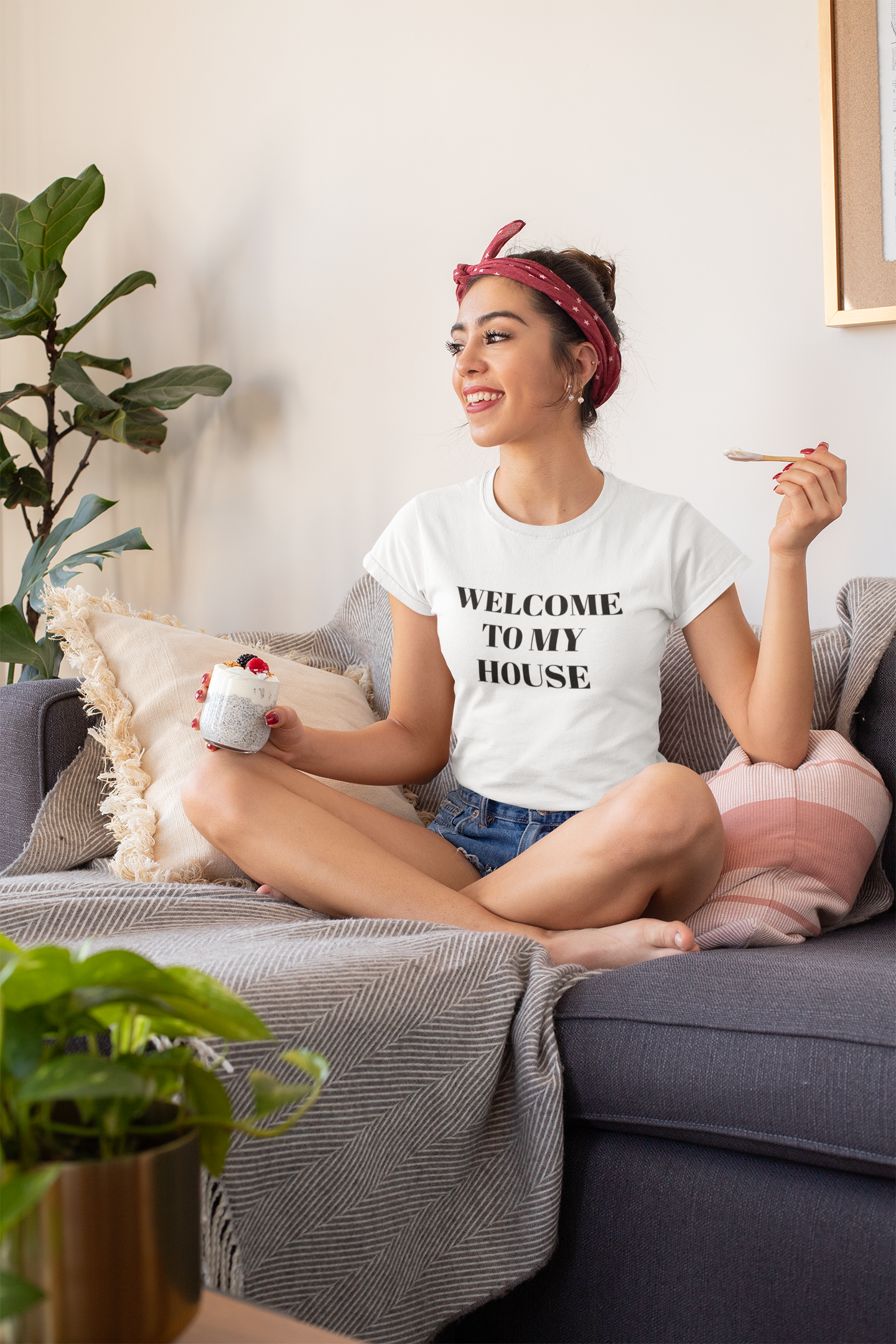 T-Shirt with Fun Quote Welcome Print