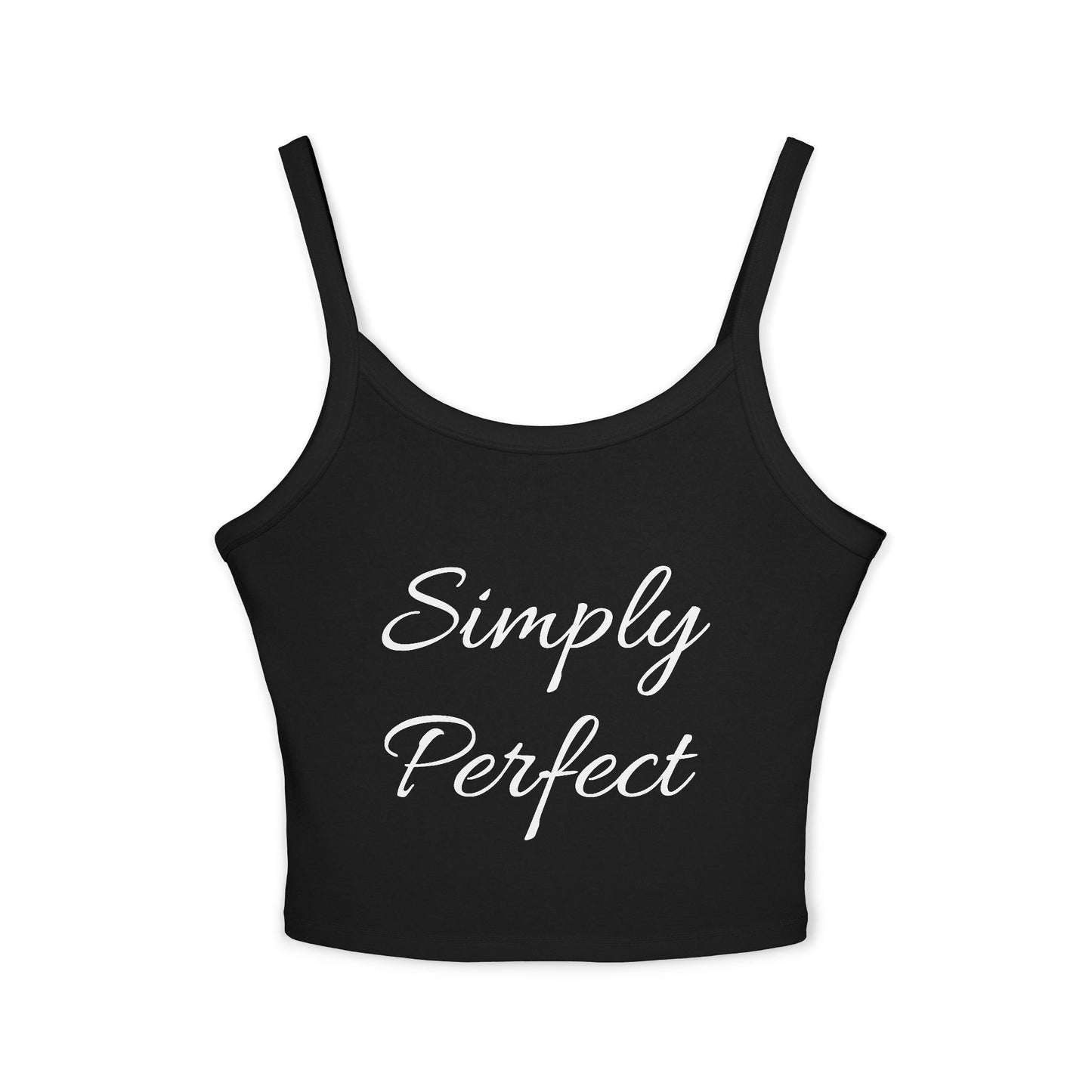 Simply Perfect Women's Spaghetti Strap Tank Top with Dog Design