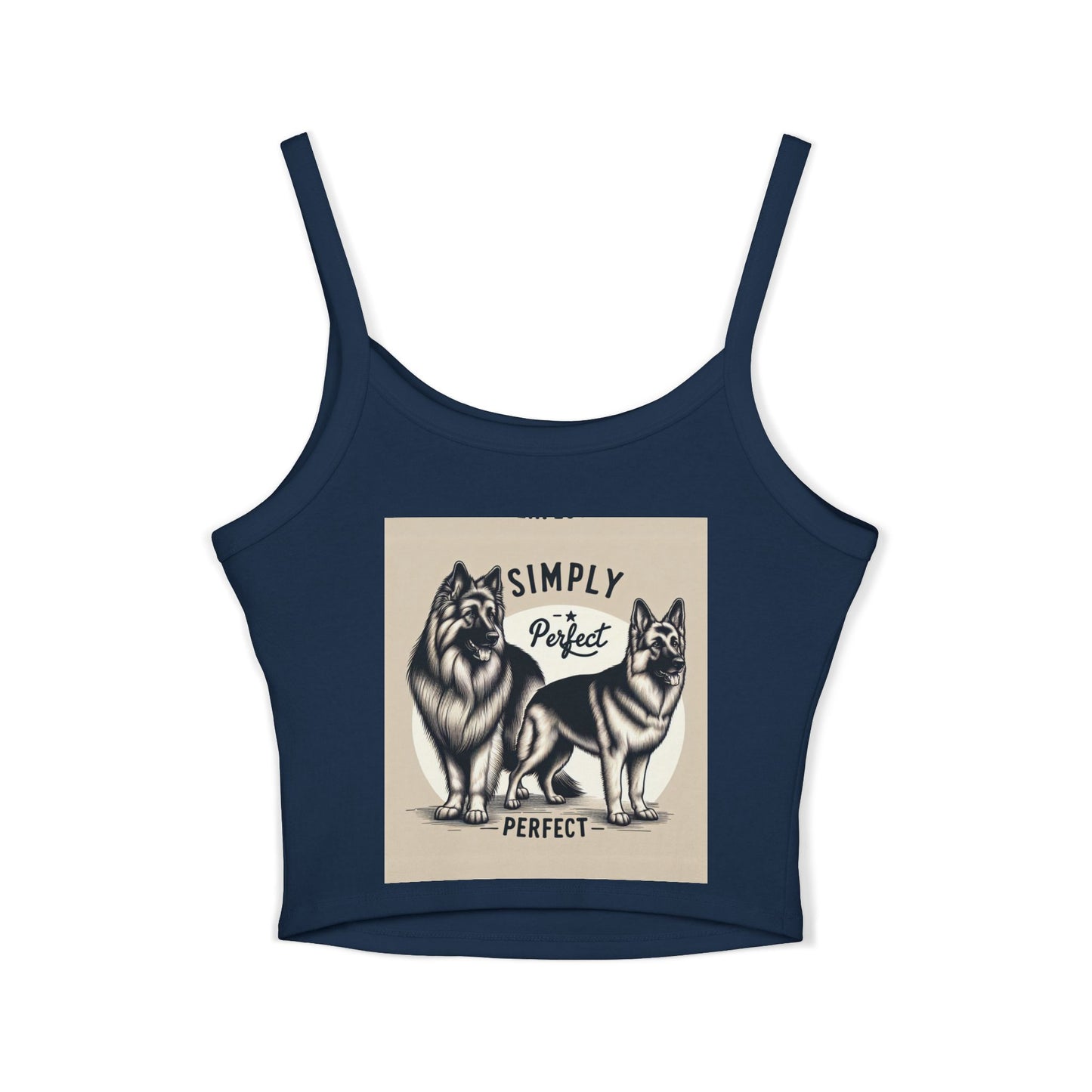 Simply Perfect Women's Spaghetti Strap Tank Top with Dog Design