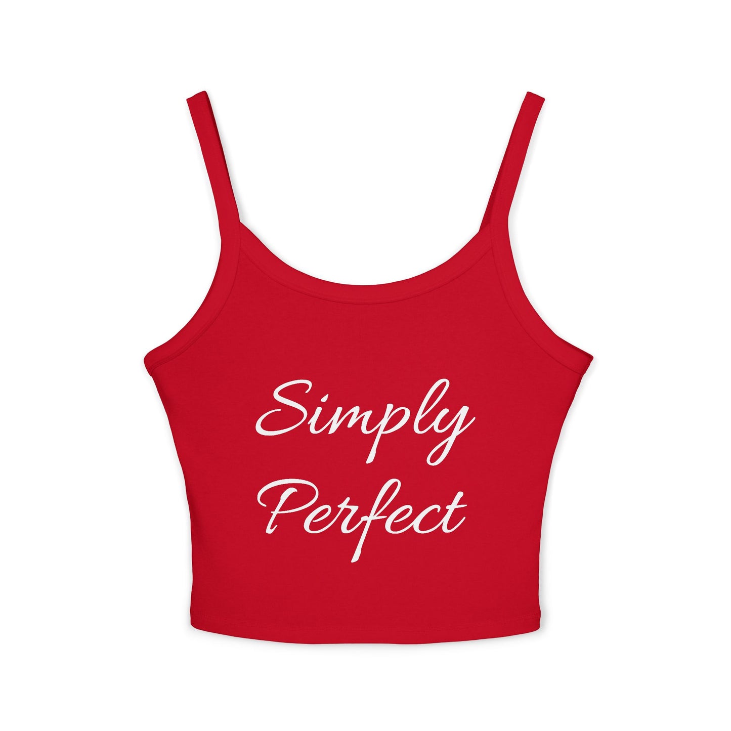 Simply Perfect Women's Spaghetti Strap Tank Top with Dog Design