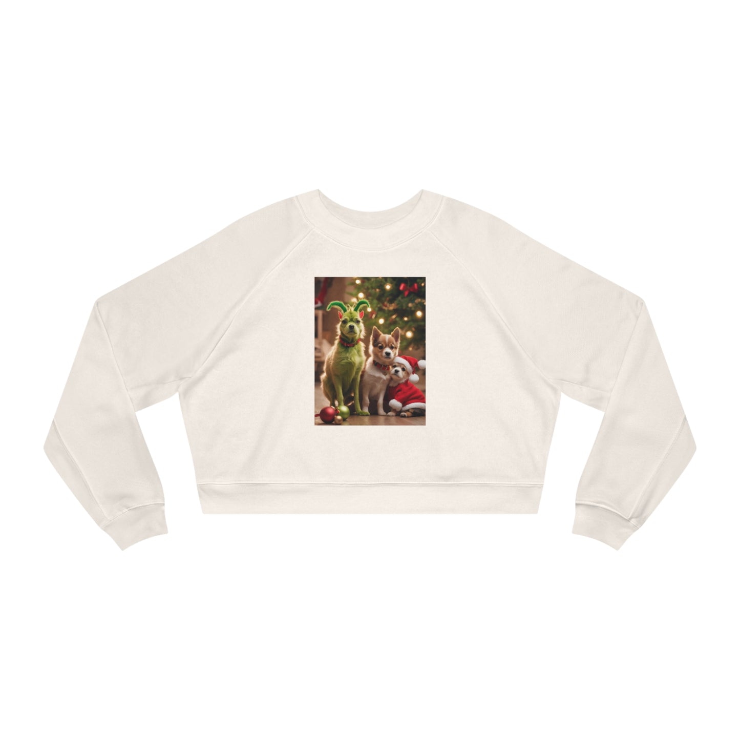 Women's Christmas Cropped Fleece Pullover